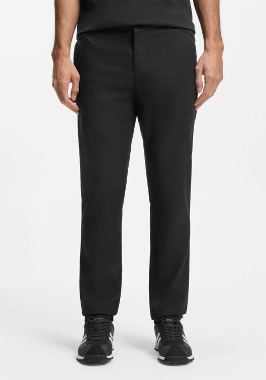 BOSS Λινό Παντελόνι Sanderson - 50559595 001 Black