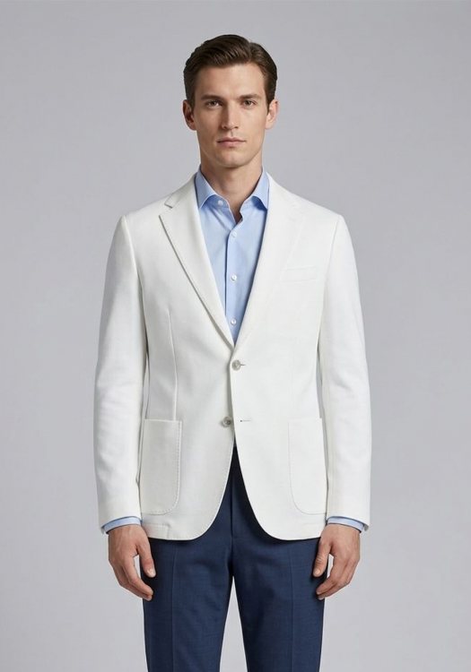 BOSS Jersey Σακάκι C Hanry - 50561927 100 White