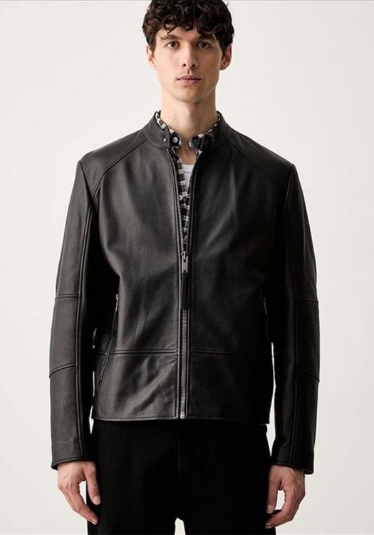 HUGO Δερμάτινο Jacket Likos -  50564039 001 Black