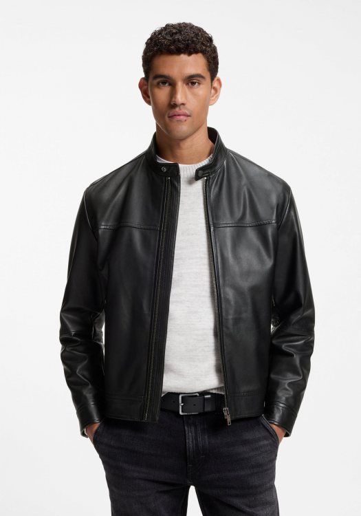 BOSS Δερμάτινο Jacket Joslay1 - 50566585 001 Black