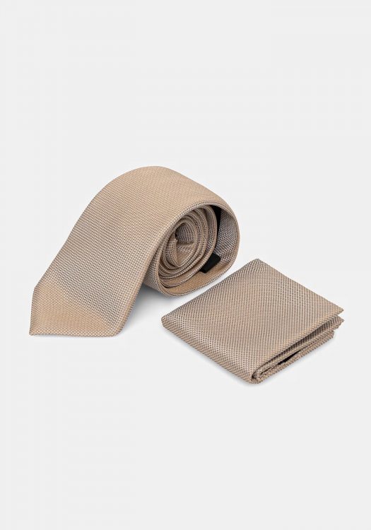BOSS Γραβάτα με Μαντήλι Set Tie - 50566657 119 Open White