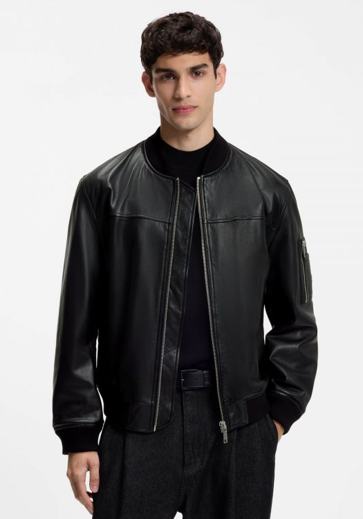 HUGO Δερμάτινο Jacket Ladamor -  50567800 001 Black