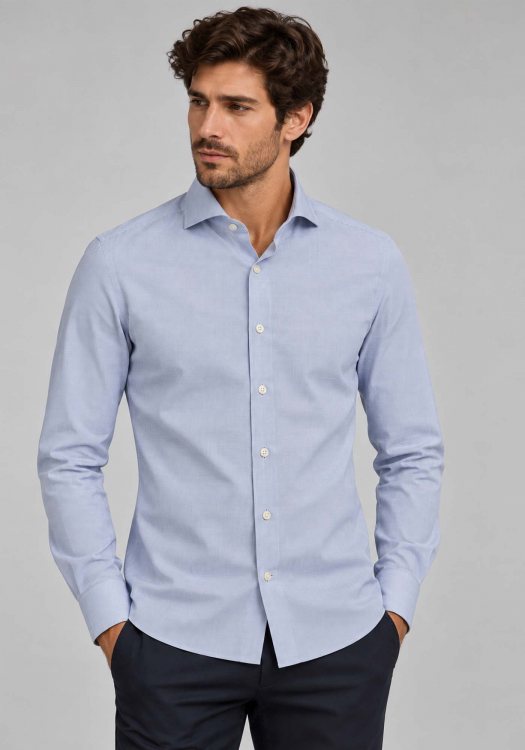 BOSS Πουκάμισο HANK - 50571349 450 Light Pastel Blue