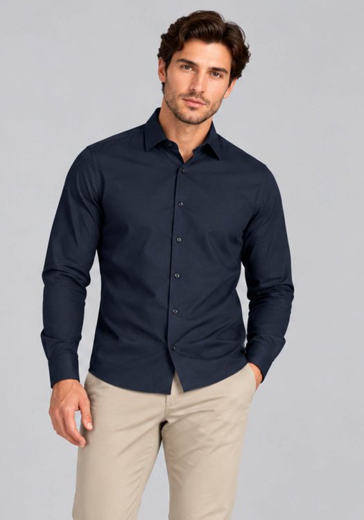 BOSS Πουκάμισο P LIAM 263 - 50572063 404 Dark Blue