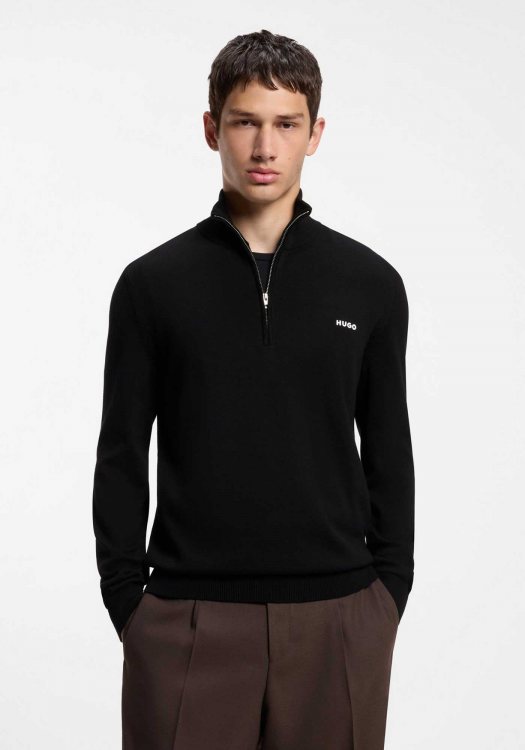 HUGO Zip Sweater San Quintus - 50574143 001 Black