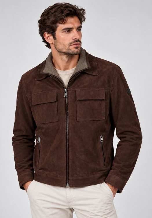 Donders Suede Μπουφάν Berden - 52731 590 Black Brown