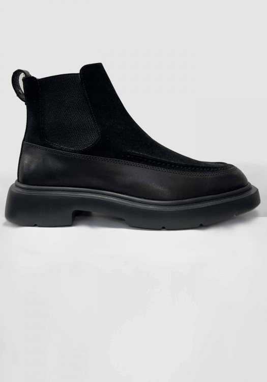 Monte Napoleone Δερμάτινα Μποτάκια της σειράς Chelsea - 252 90 7180 9019 4 Black