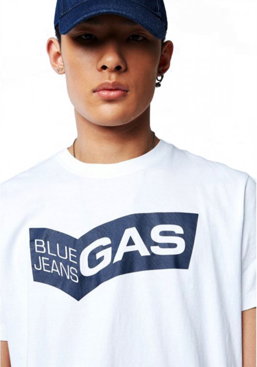 Men's short sleeve t-shirt with logo - White 0001