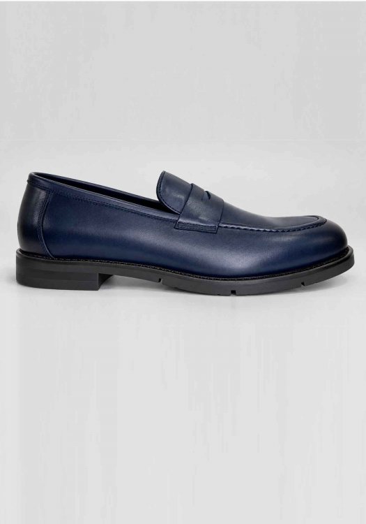 Alessandro Rossi Δερμάτινα Loafers- 54406 Navy Blue Antique