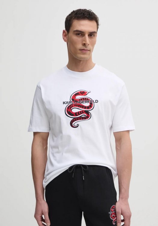 Karl Lagerfeld Μπλούζα της σειράς Snake - 755400 551225 10 White