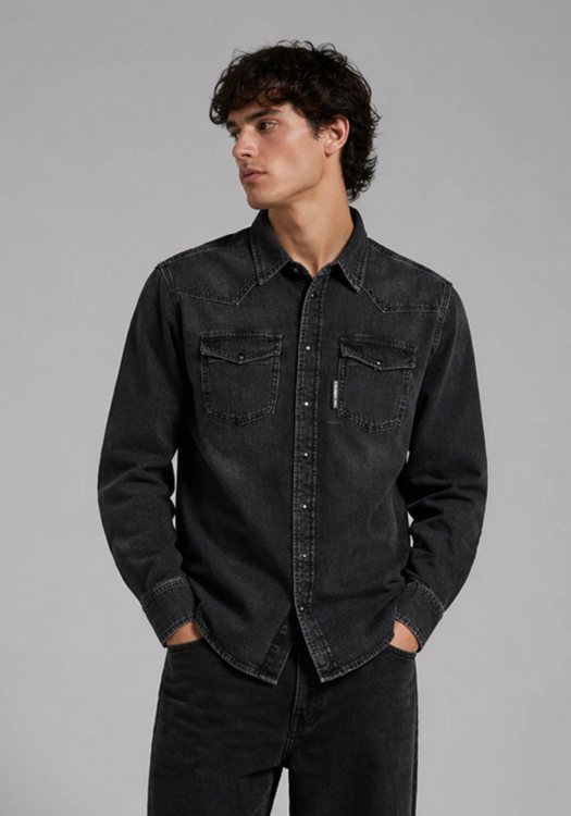 Karl Lagerfeld Πουκάμισο Denim - 605901 551851 990 Black