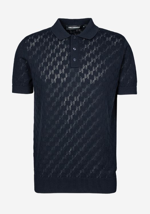 Karl Lagerfeld Polo Μπλούζα της σειράς Knit Polo - 655002 552301 690 Blue