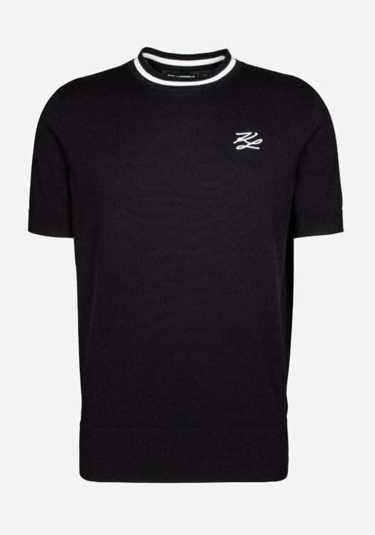 Karl Lagerfeld Κοντομάνικη T Shirt της σειράς Knit -  655001 552398 990 Black