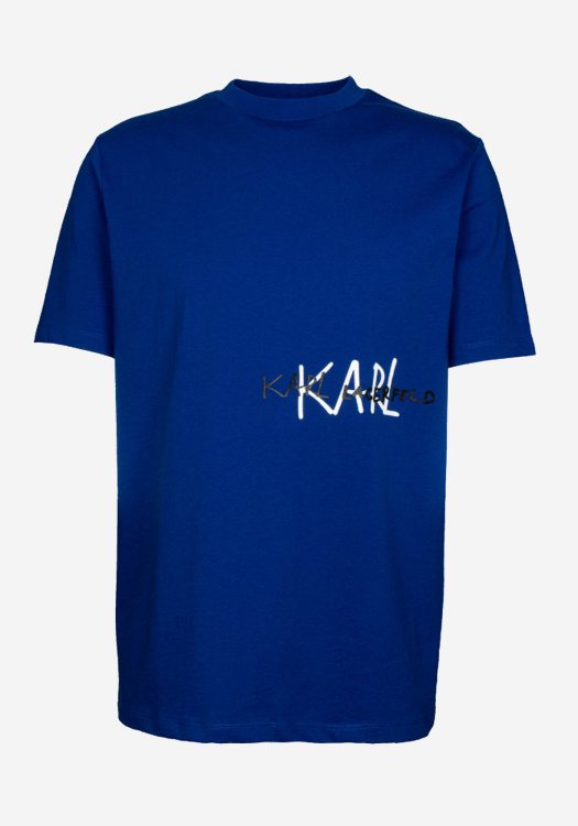 Karl Lagerfeld T Shirt της σειράς Crewneck - 755145 553225 660 Blue