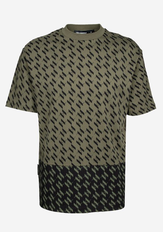 Karl Lagerfeld T Shirt της σειράς Crewneck - 755133 554225 590 Dark Green