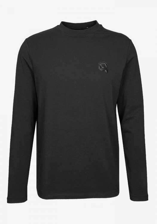 Karl Lagerfeld T Shirt της σειράς Crewneck LS - 755052 554235 990 Black