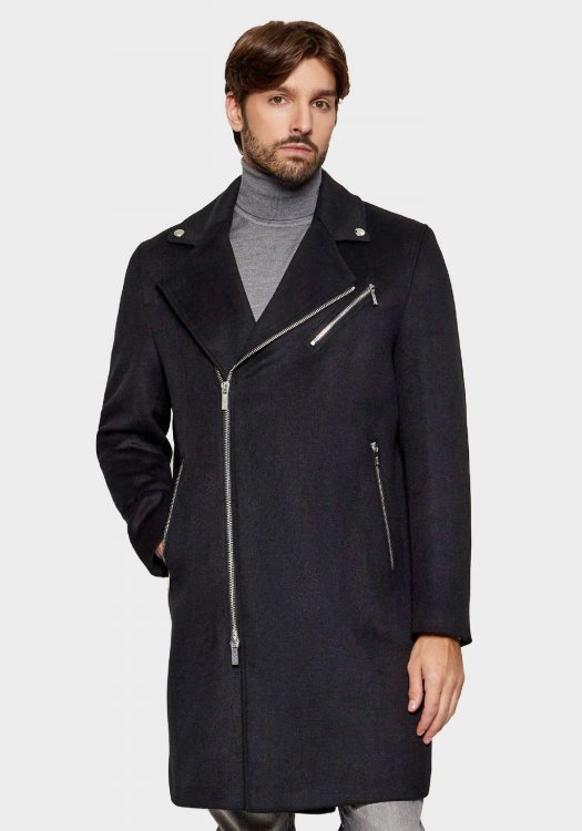 Karl Lagerfeld Παλτό της σειράς Zip - 455713 544799 990 Black