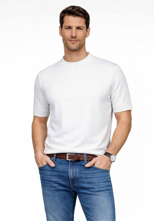 Karl Lagerfeld Polo Μπλούζα Knit Crewneck - 655013 562302 10 White