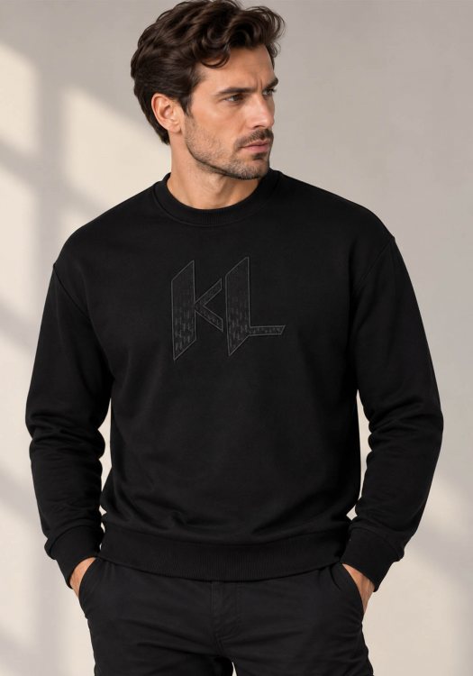 Karl Lagerfeld T Shirt Sweat Crewneck - 705013 564910 990 Black