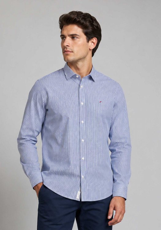 Daniel Hechter Πουκάμισο Stripe - 60500 181621 650 Blue White