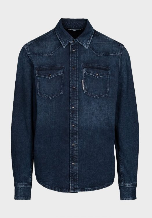 Karl Lagerfeld Πουκάμισο της σειράς Denim - 605901 542851 690 Blue