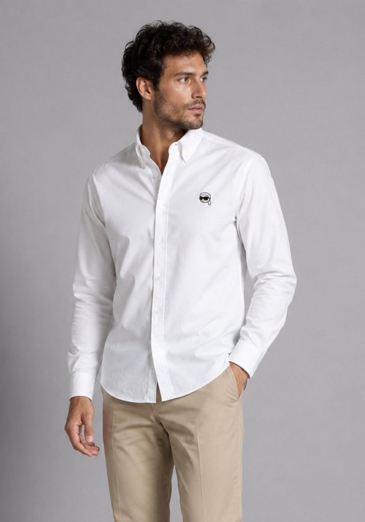 Karl Lagerfeld Πουκάμισο Iconic - 605912 561600 10 White
