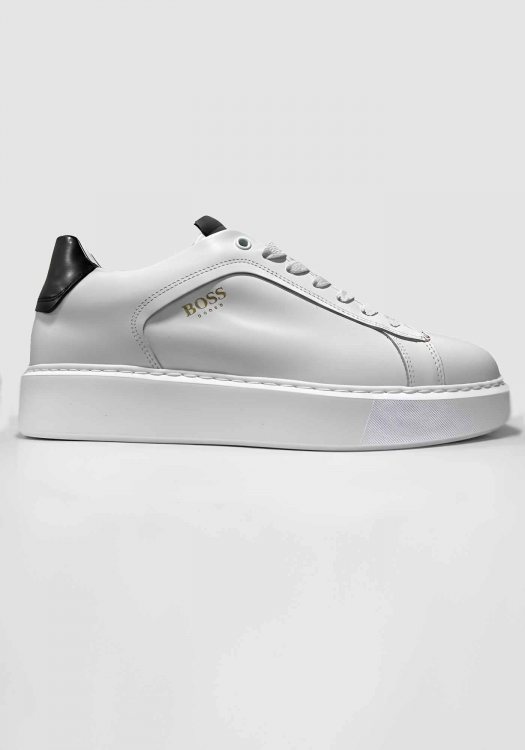 BOSS Shoes Δερμάτινα Sneakers της σειράς Basic - C6964 White Garda