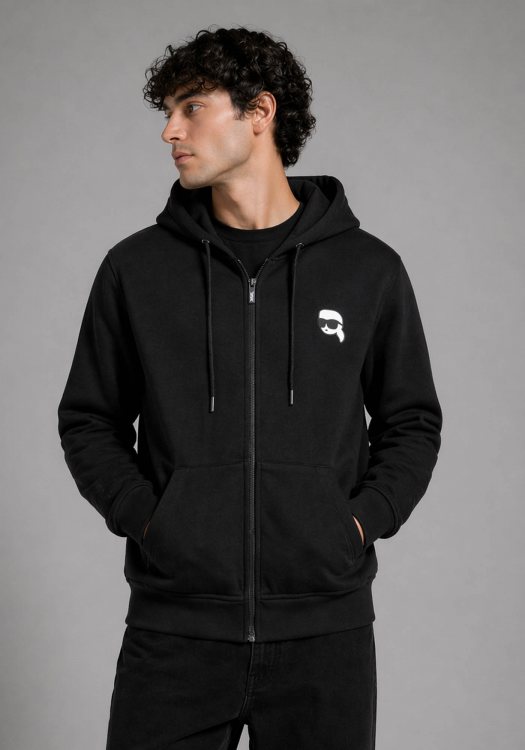 Karl Lagerfeld Ζακέτα Hoody Jacket - 705045 554910 990 Black