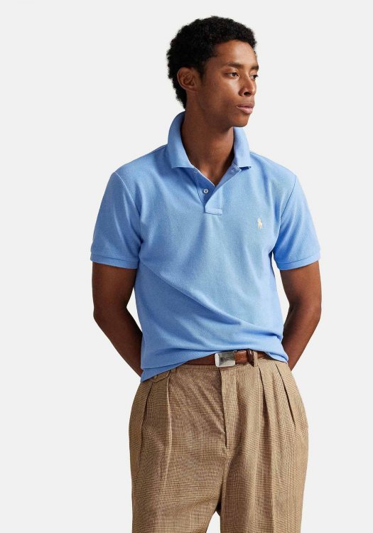 Polo Ralph Lauren Polo Μπλούζα Stretch Mesh - 710680784 461 Bristol Blue