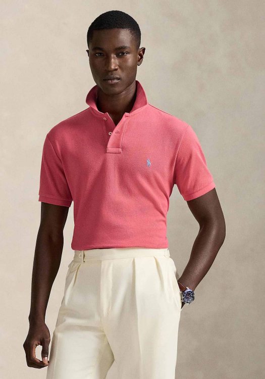 Polo Ralph Lauren Polo Μπλούζα Stretch Mesh - 710680784 462 Red Sky