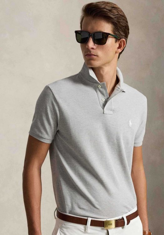 Polo Ralph Lauren Polo Μπλούζα Stretch Mesh - 710680784 529 Grey