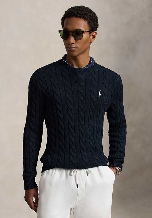 Polo Ralph Lauren Πλεκτή Μπλούζα Jumper - 710775885 555 Navy/White