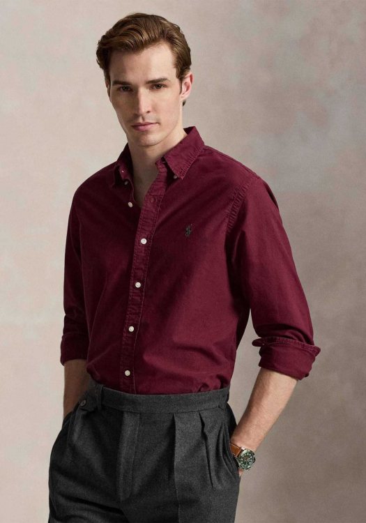 Polo Ralph Lauren Πουκάμισο Oxford - 710805564 526 Claret