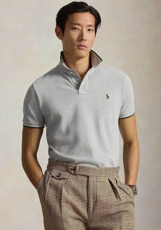 Polo Ralph Lauren Polo Μπλούζα Stripe - 710842621 503 Grey