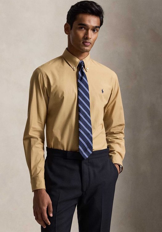 Polo Ralph Lauren Πουκάμισο Poplin - 710929349 507 Light Beige
