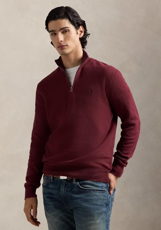 Polo Ralph Lauren Half Zip της σειράς Jumper - 710932304 525 Bordo