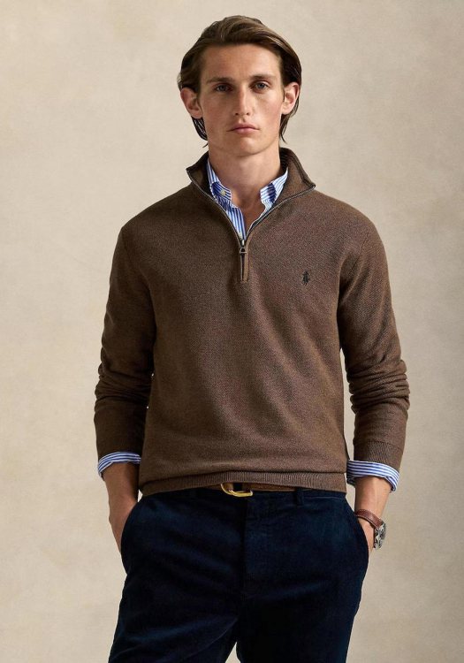 Polo Ralph Lauren Half Zip της σειράς Jumper - 710932304 527 Brown
