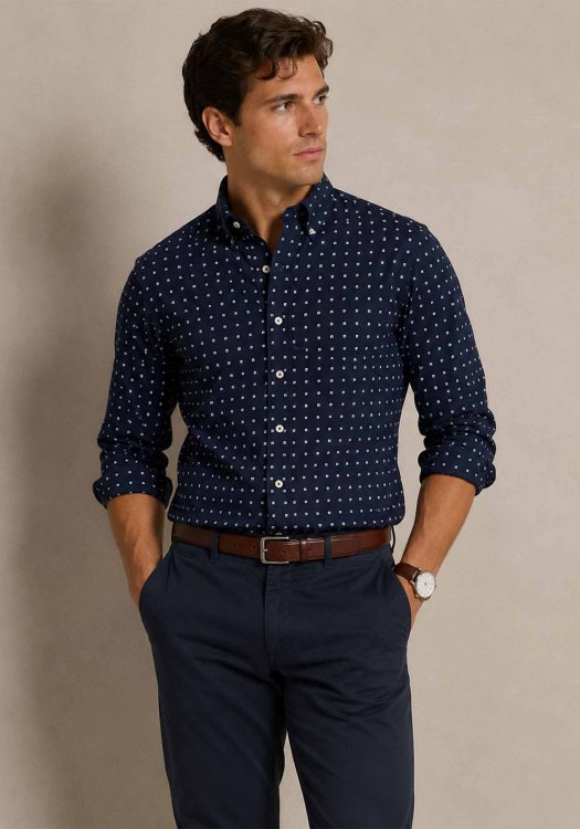 Polo Ralph Lauren Πουκάμισο Print - 710951941 001 Blue White