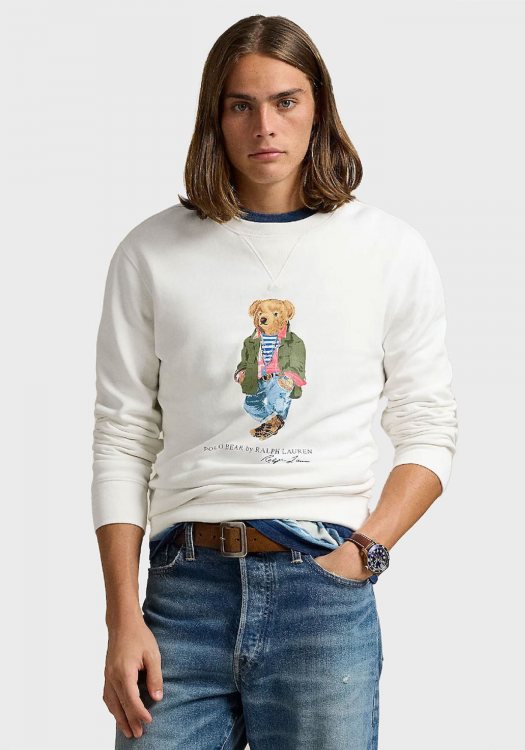 Polo Ralph Lauren Φούτερ της σειράς Bear - 710953718 004 White