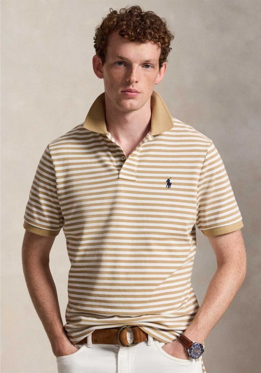 Polo Ralph Lauren Polo Μπλούζα Stripe - 710956682 506 Beige