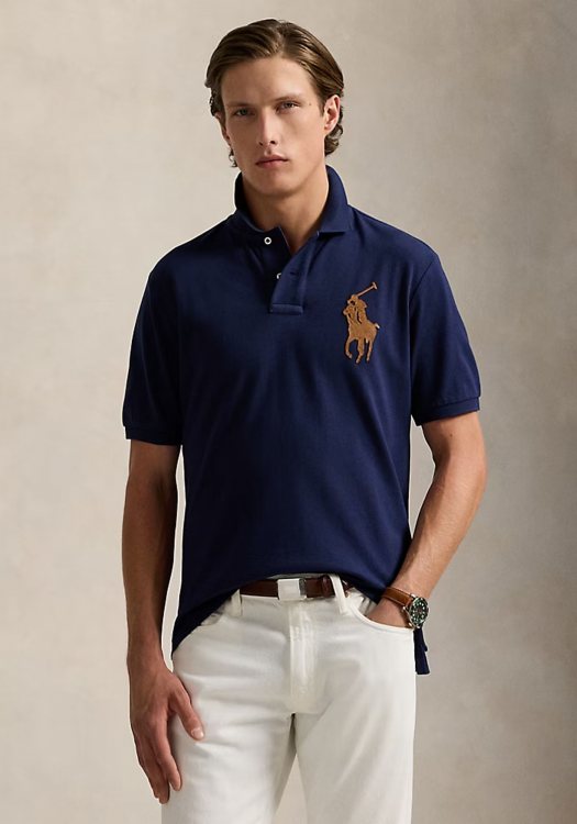 Polo Ralph Lauren Polo Μπλούζα της σειράς Leather-Pony - 710958776 001 Refined Navy