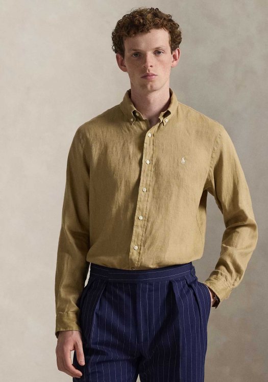 Polo Ralph Lauren Πουκάμισο Linen - 710966294 511 Cafe Tan