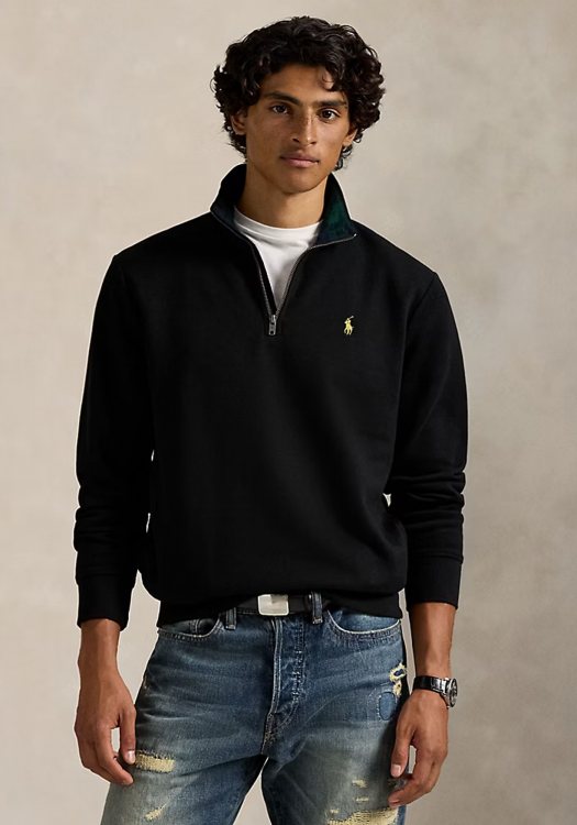 Polo Ralph Rauren Half Zip της σειράς Fleece - 710981468 001 Black