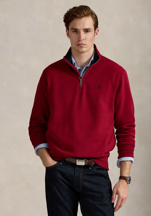 Polo Ralph Rauren Half Zip της σειράς Fleece - 710981468 002 Red