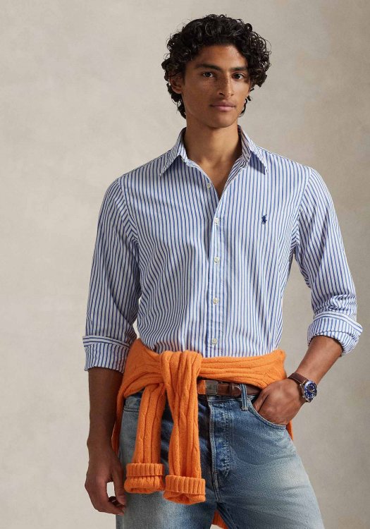 Polo Ralph Lauren Πουκάμισο Striped - 710B15595 008 White Blue