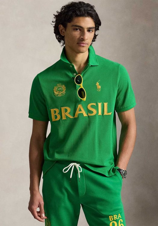 Polo Ralph Lauren Polo Μπλούζα Brasil Polo - 710B21594 001 Cruise Green