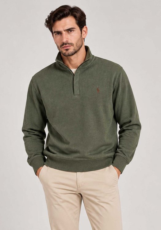 Polo Ralph Lauren Half Zip Herringbone - 710B24474 001 Khaki