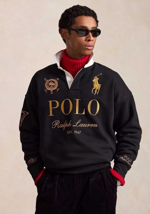 Polo Ralph Lauren Polo Μπλούζα Rugby - 710B28609 001 Black 