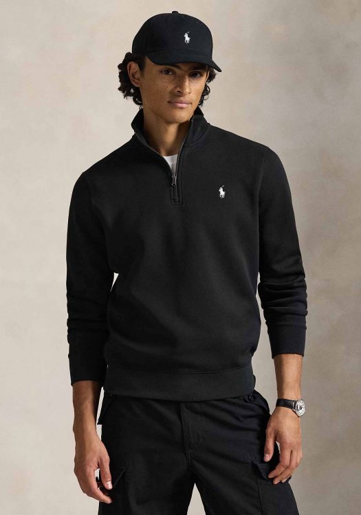 Polo Ralph Lauren Half Zip Jersey της σειράς Quarter - 710P06234 001 Black
