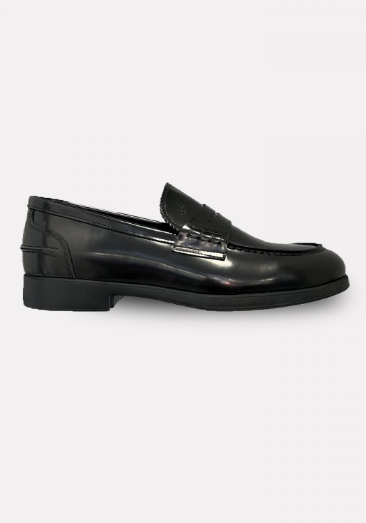BOSS  Δερμάτινα Loafers Παπούτσια της σειράς Flo - C7366 Black